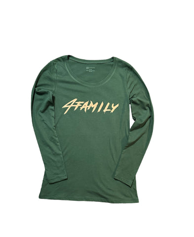 Womens Forest Green/Tan 4Family Tee